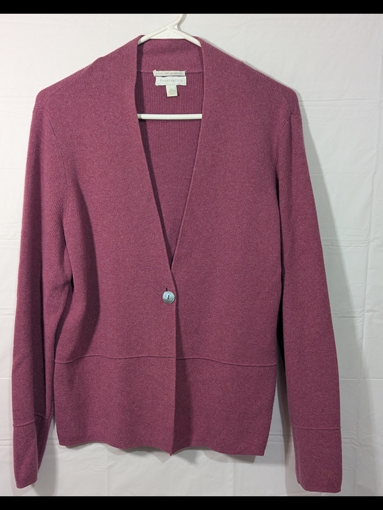 Charter Club Sweaters - Charter Club 100% Cashmere Cardigan Sweater Pink Large Soft Luxe Minimalist